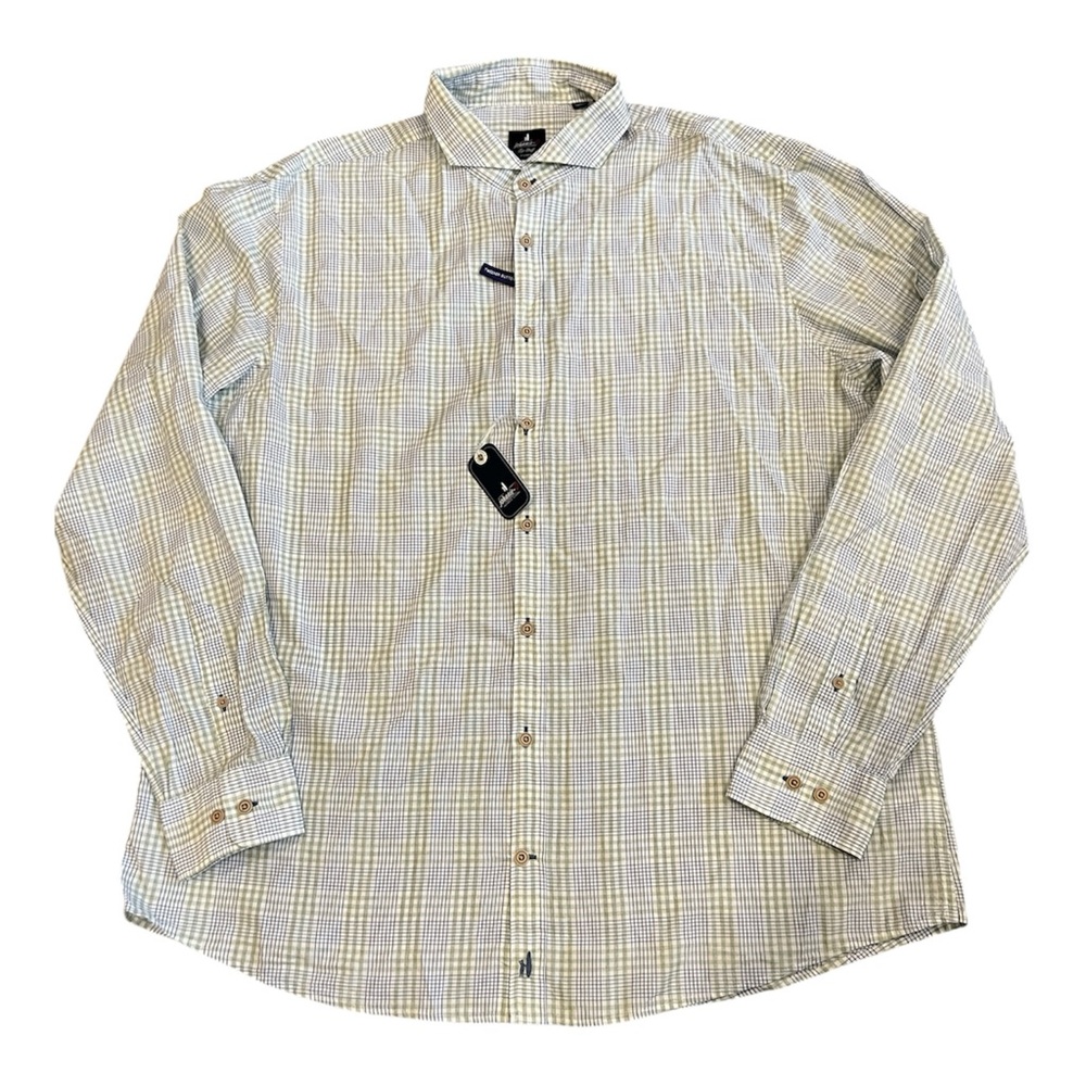 Johnnie O Gideon Mens XL Gingham Plaid Button Up Shirt
